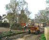 NW entrace being levelled